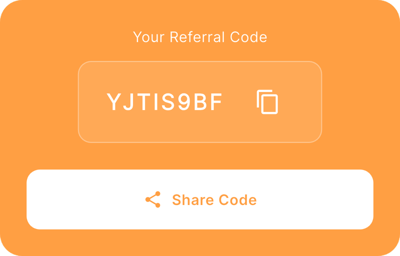 Refer and earn screen in the KarryBiz app