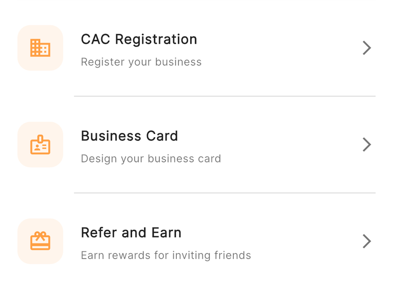 Business services in the KarryBiz app